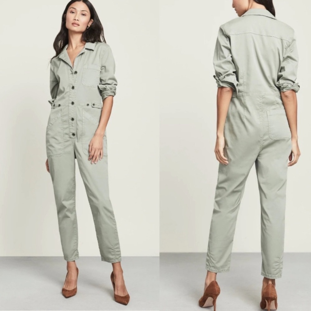 VERONICA BEARD Wren cotton-blend twill jumpsuit